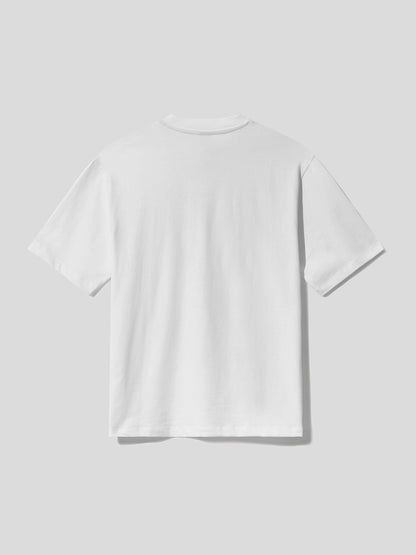 CFABM00091 - T-Shirt In Jersey Con Stampa Sul Davanti Bianco-Nero