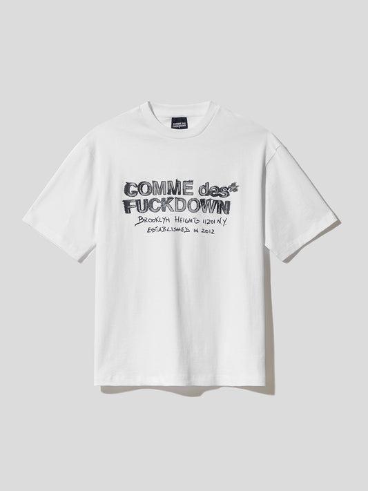 CFABM00102 - T-Shirt In Jersey Con Stampa Sul Davanti Bianco