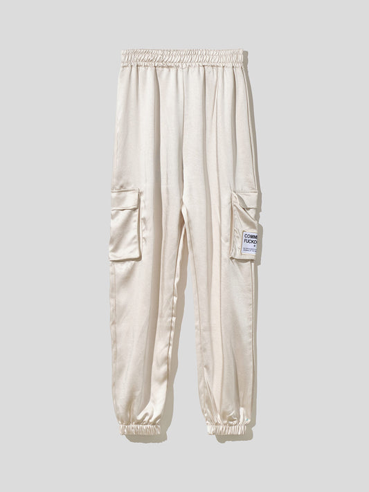 CFABW00205 - Pantalone In Raso Con Etichetta Latte