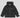 Oversized Jacket with Print on Front and Back • Black