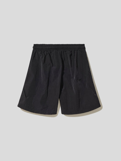 CFABM00048 - Nylon Bermuda shorts with black application on the front